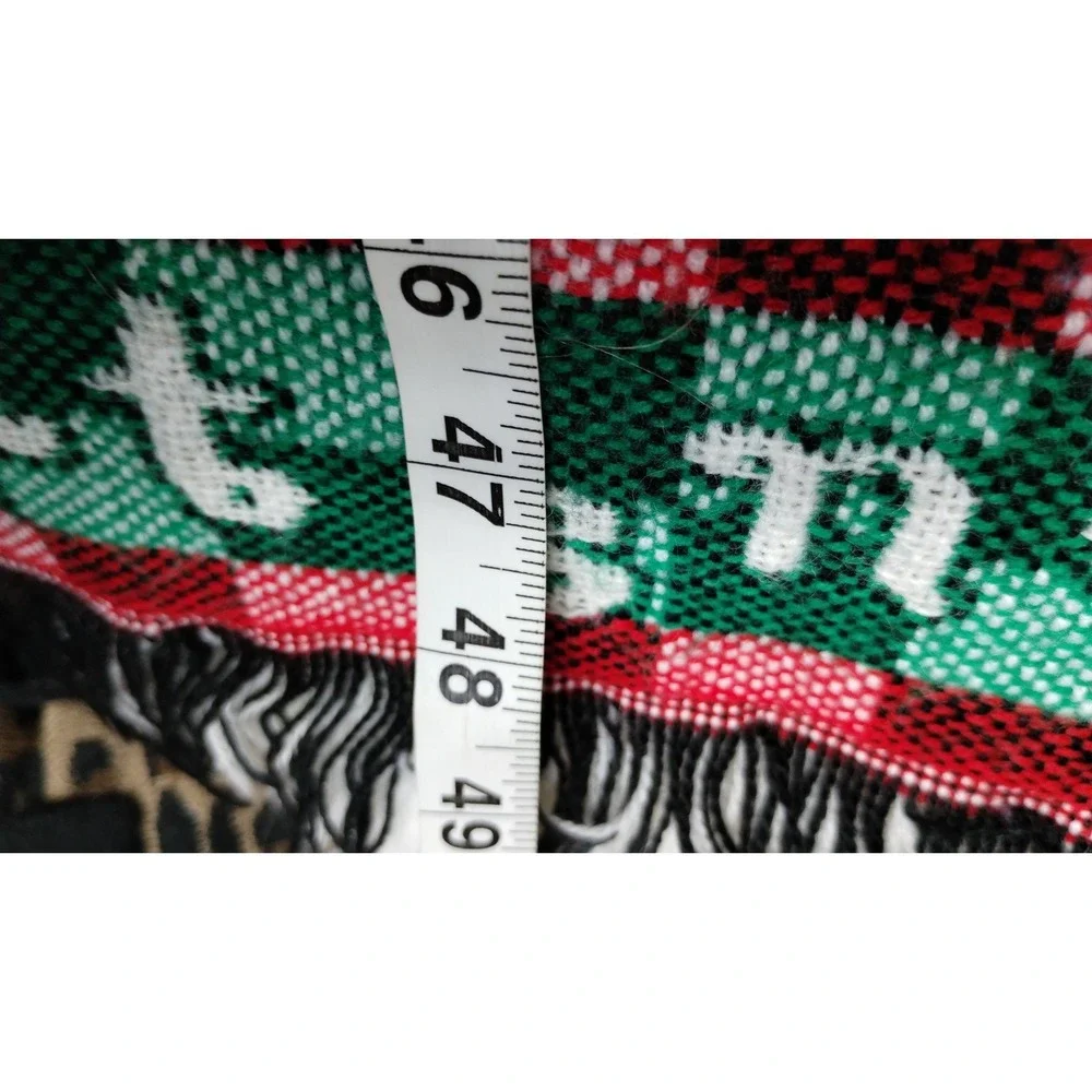 Let It‎ Snow Snowman Throw Blanket Winter Plaid Fringe 48x50 Christmas Décor